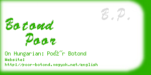 botond poor business card